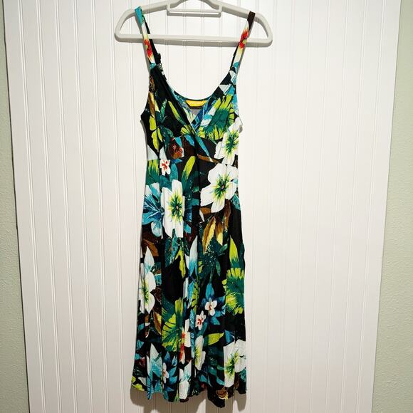 Jams World Tropical Tank Dress Waiola Print Size Large - Picture 1 of 9
